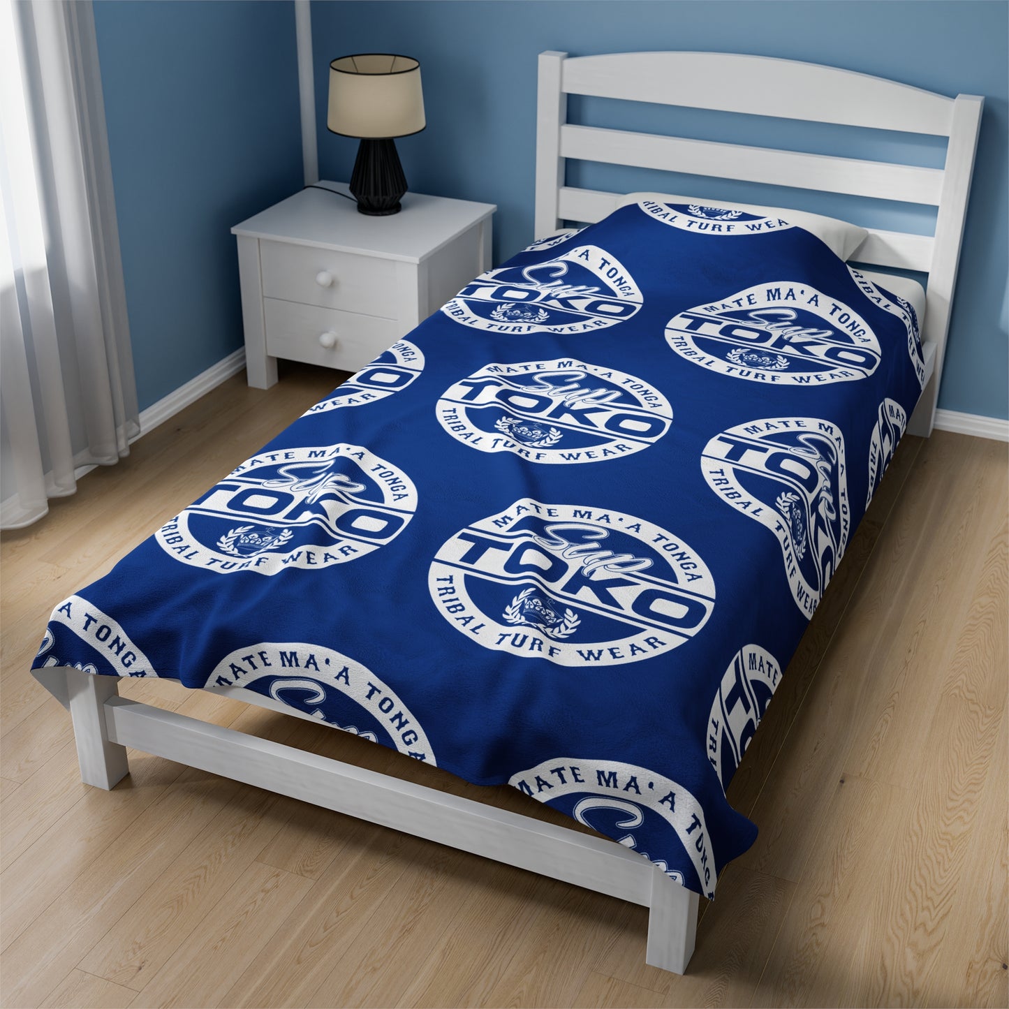 SUP TOKO TTW Velveteen Plush Blanket, Royal Tribal Turf Wear Design