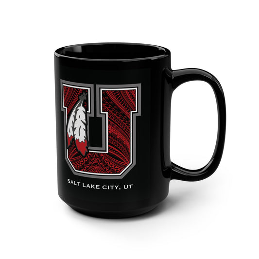 UTES TRIBAL Black Mug, 15oz