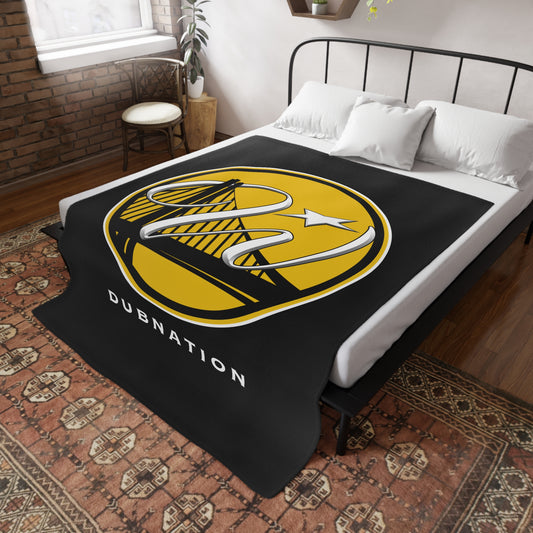 DUBNATION Plush Fleece Blanket, Black Bridge Wrap DubNation