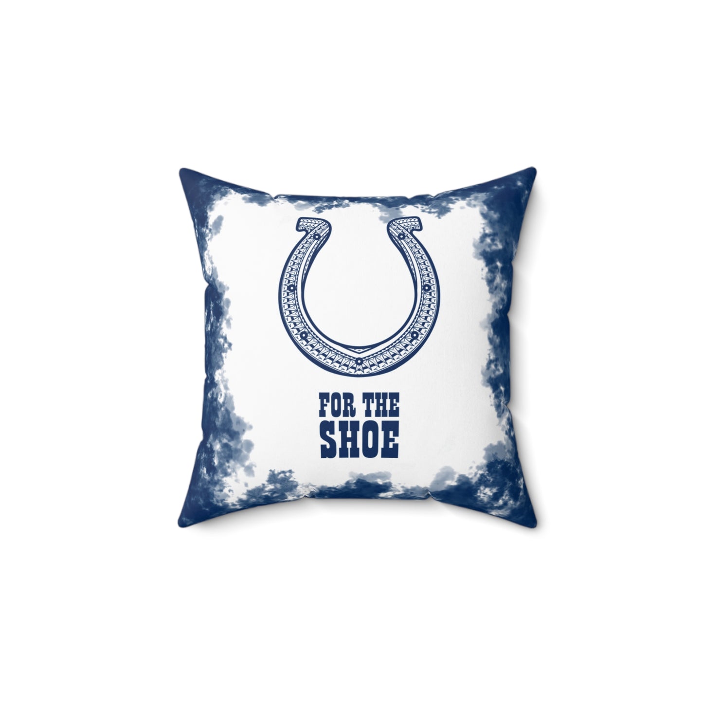 Colts Tribal Faux Suede Square Pillow Colts Faux Suede, Fan Cave Gift