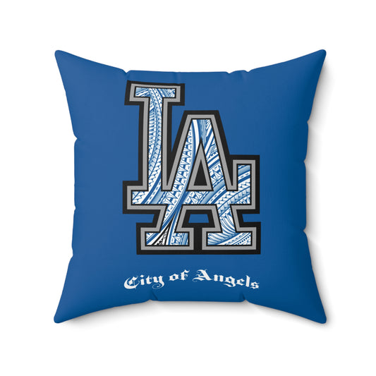 LA TRIBAL Faux Suede Square Pillow, City of Angels Custom Tribal Pillow