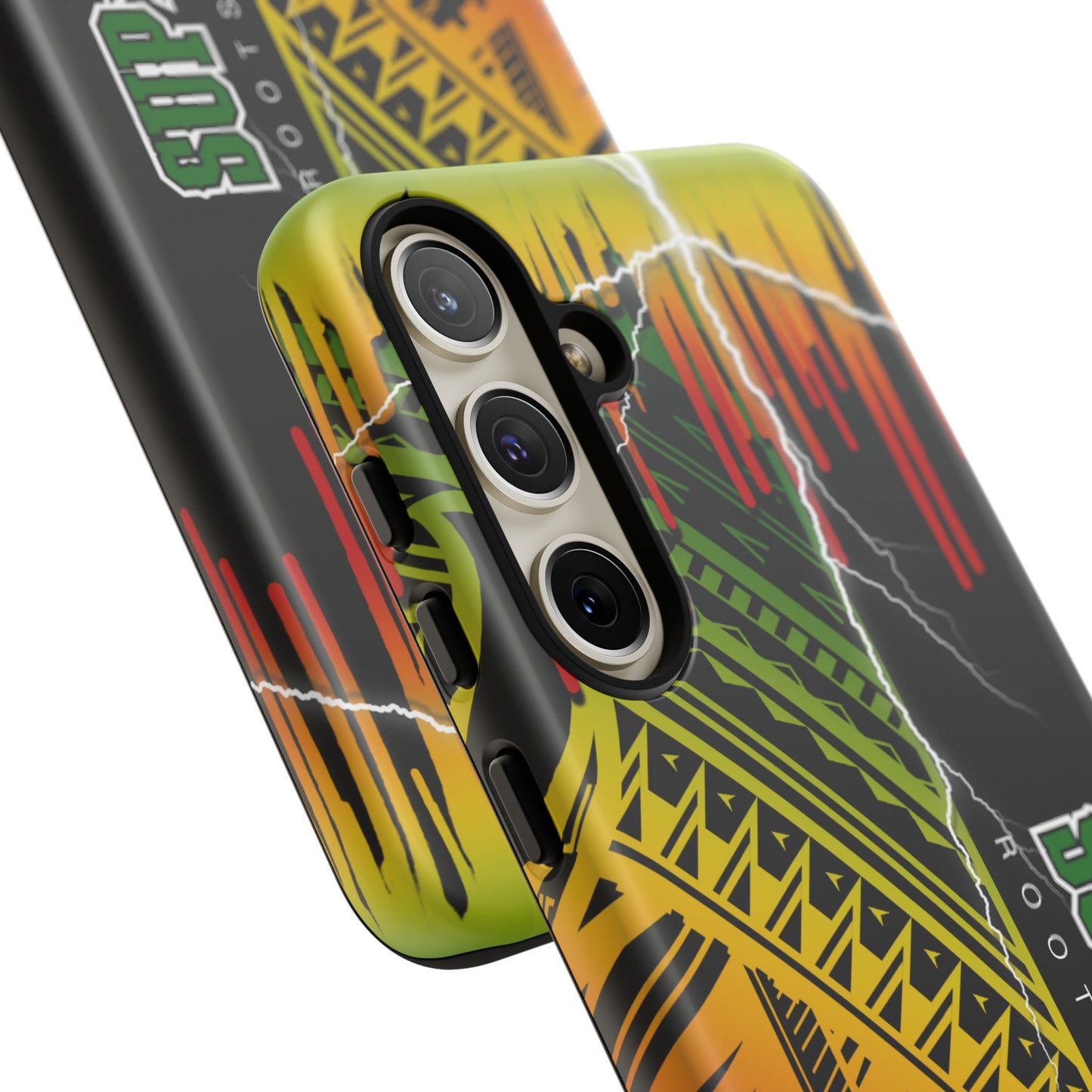 Tribal Turf Tough Cases: Vibrant Rasta-Inspired Phone Case