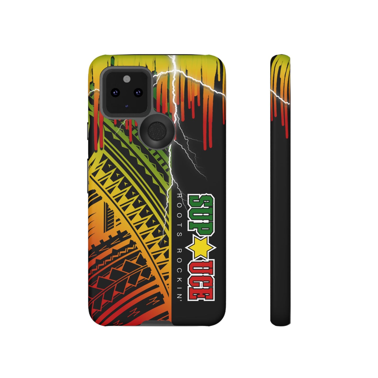 Tribal Turf Tough Cases: Vibrant Rasta-Inspired Phone Case