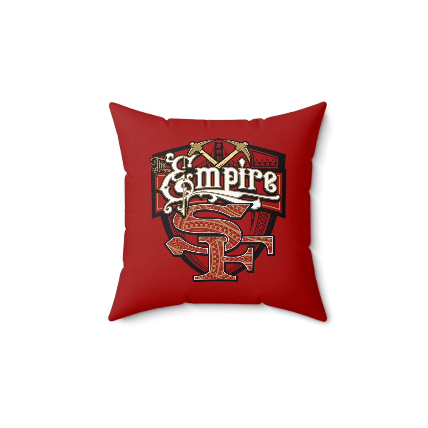 The Empire Faux Suede Square Pillow Niner Empire Tribal Faux Suede Pillow