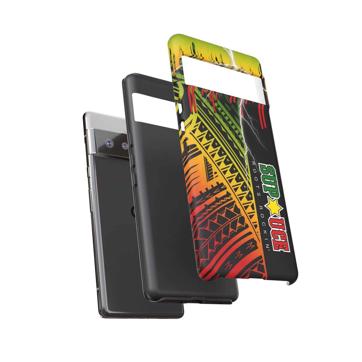 Tribal Turf Tough Cases: Vibrant Rasta-Inspired Phone Case