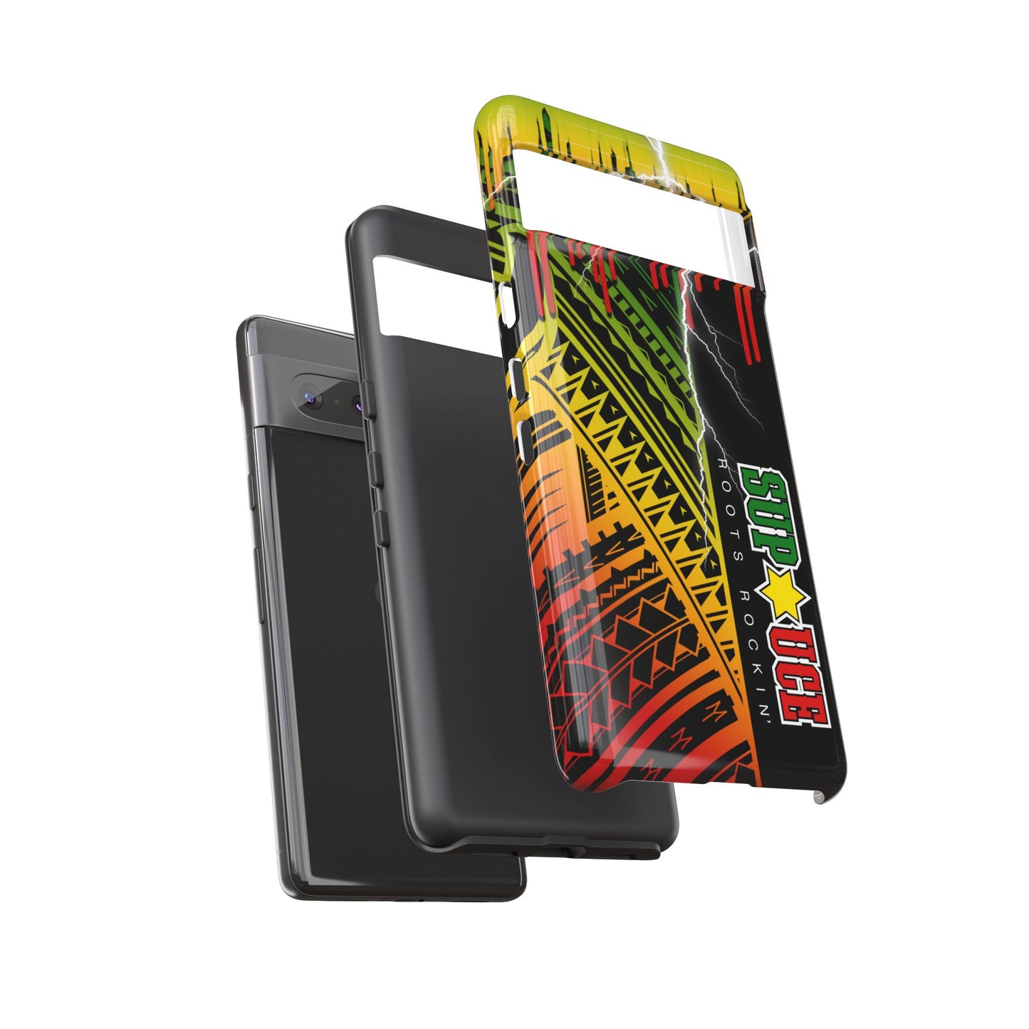 Tribal Turf Tough Cases: Vibrant Rasta-Inspired Phone Case