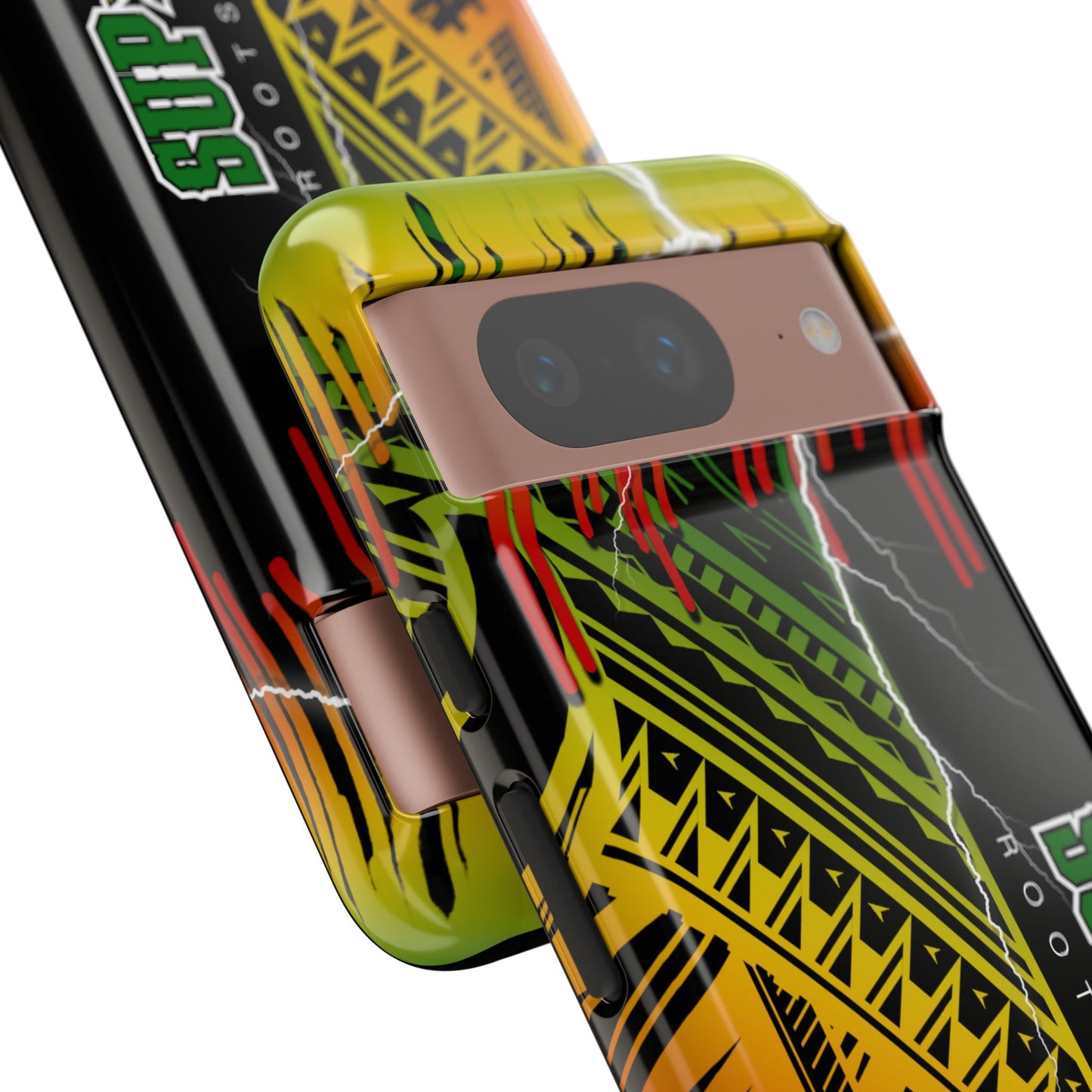 Tribal Turf Tough Cases: Vibrant Rasta-Inspired Phone Case