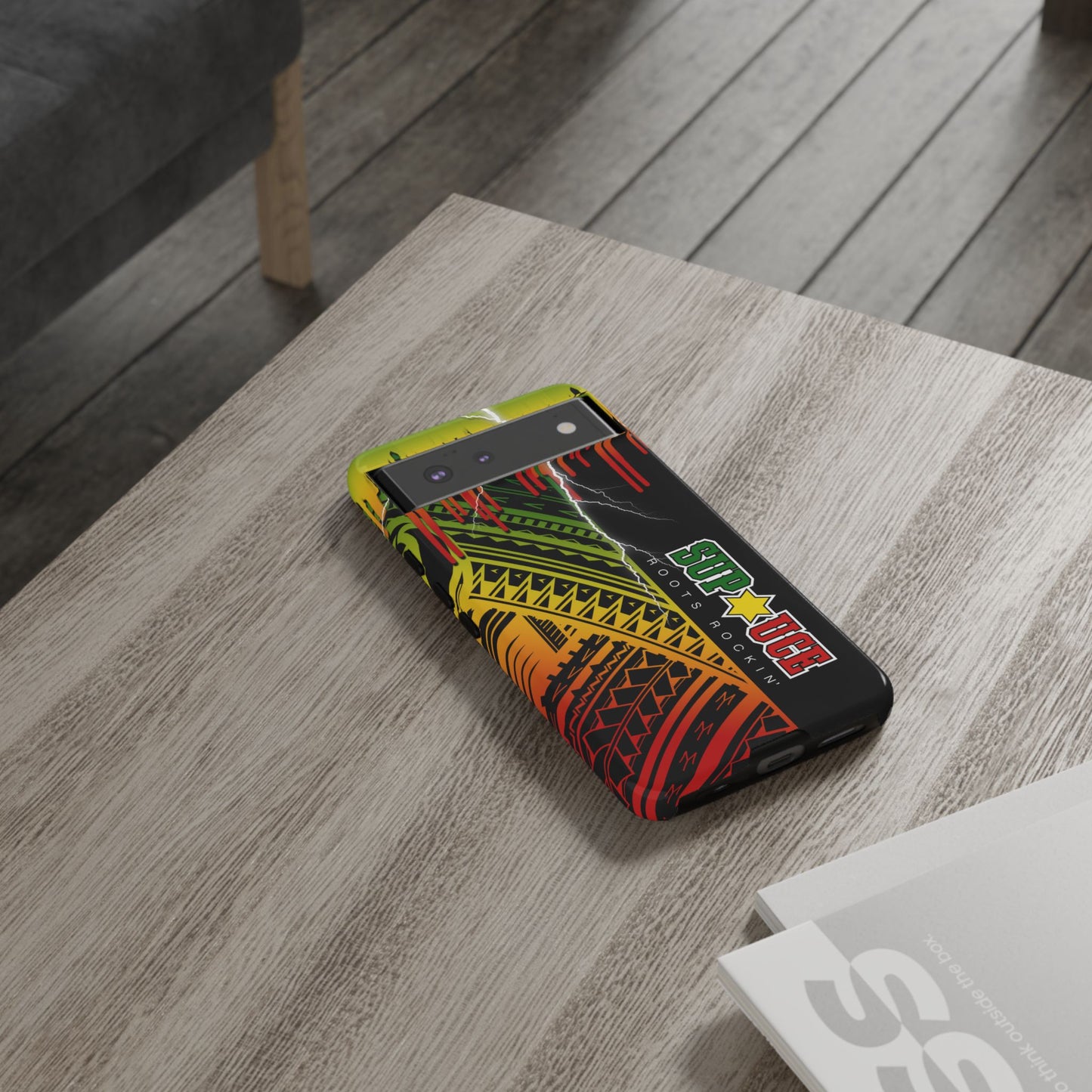 Tribal Turf Tough Cases: Vibrant Rasta-Inspired Phone Case