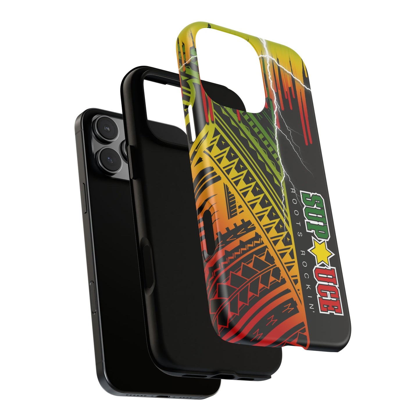 Tribal Turf Tough Cases: Vibrant Rasta-Inspired Phone Case