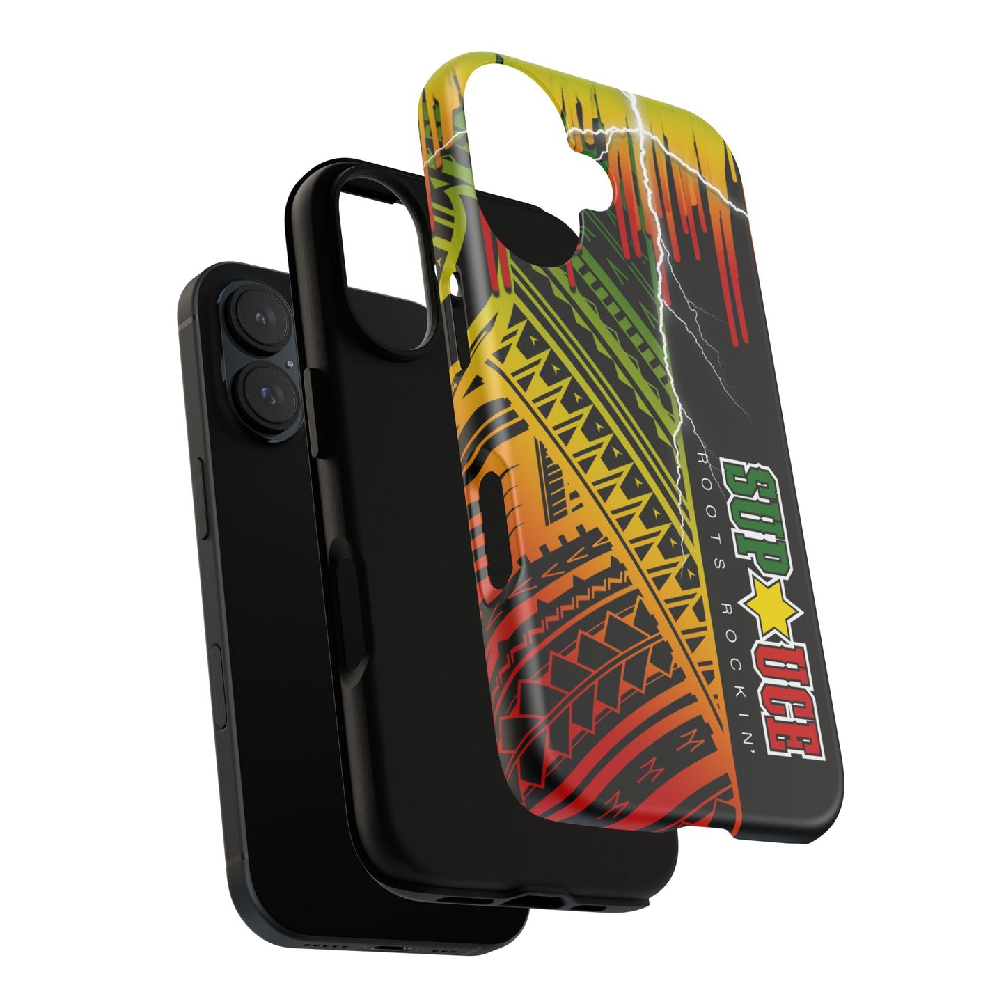 Tribal Turf Tough Cases: Vibrant Rasta-Inspired Phone Case