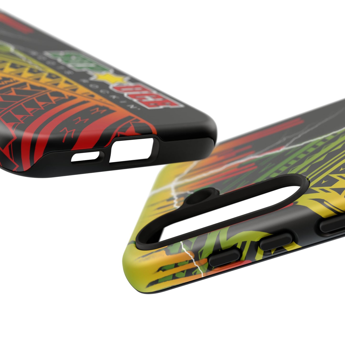 Tribal Turf Tough Cases: Vibrant Rasta-Inspired Phone Case