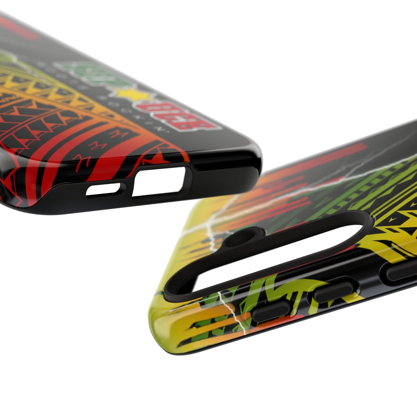 Tribal Turf Tough Cases: Vibrant Rasta-Inspired Phone Case