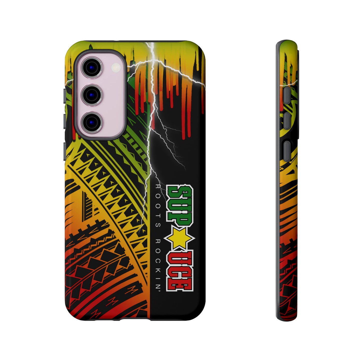 Tribal Turf Tough Cases: Vibrant Rasta-Inspired Phone Case