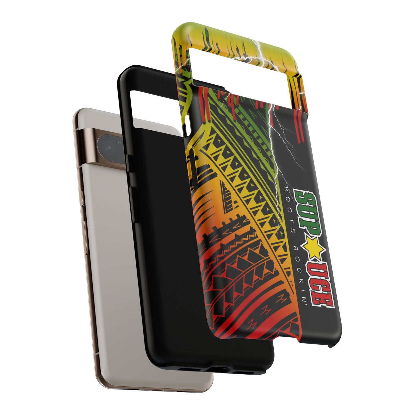 Tribal Turf Tough Cases: Vibrant Rasta-Inspired Phone Case