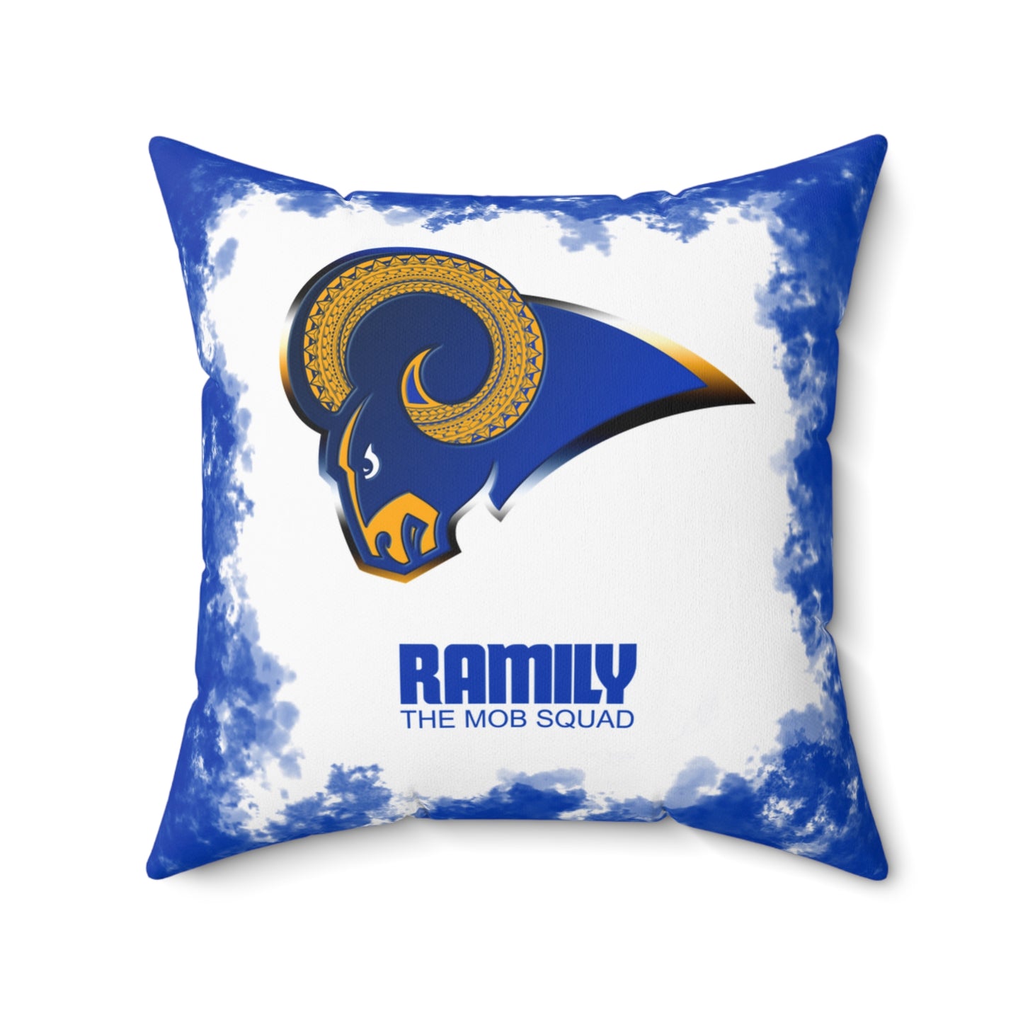 Ramily Tribal Faux Suede Square Pillow Rams Faux Suede Pillow, Fan Cave Gift for Him