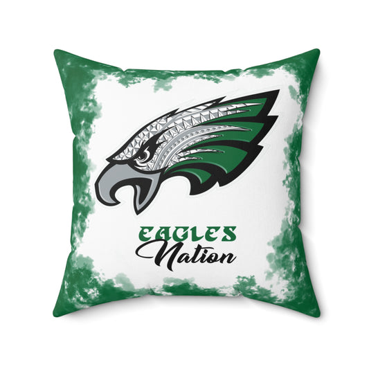 Eagles Tribal Faux Suede Square Pillow Eagles Faux Suede Pillow, Man Cave Gift for Him