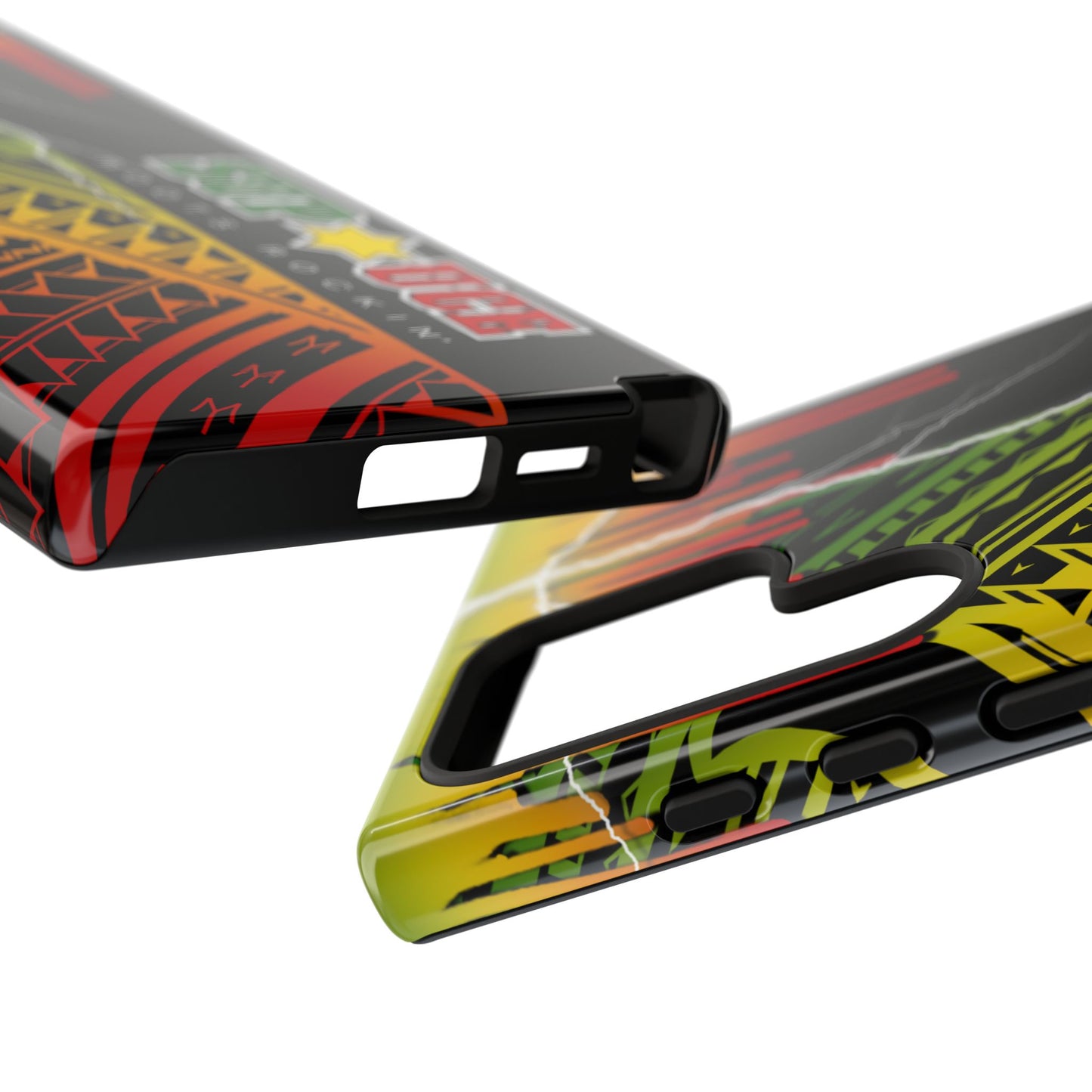 Tribal Turf Tough Cases: Vibrant Rasta-Inspired Phone Case