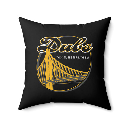 Dubs Faux Suede Square Pillow DubNation Polynesian Tribal Faux
