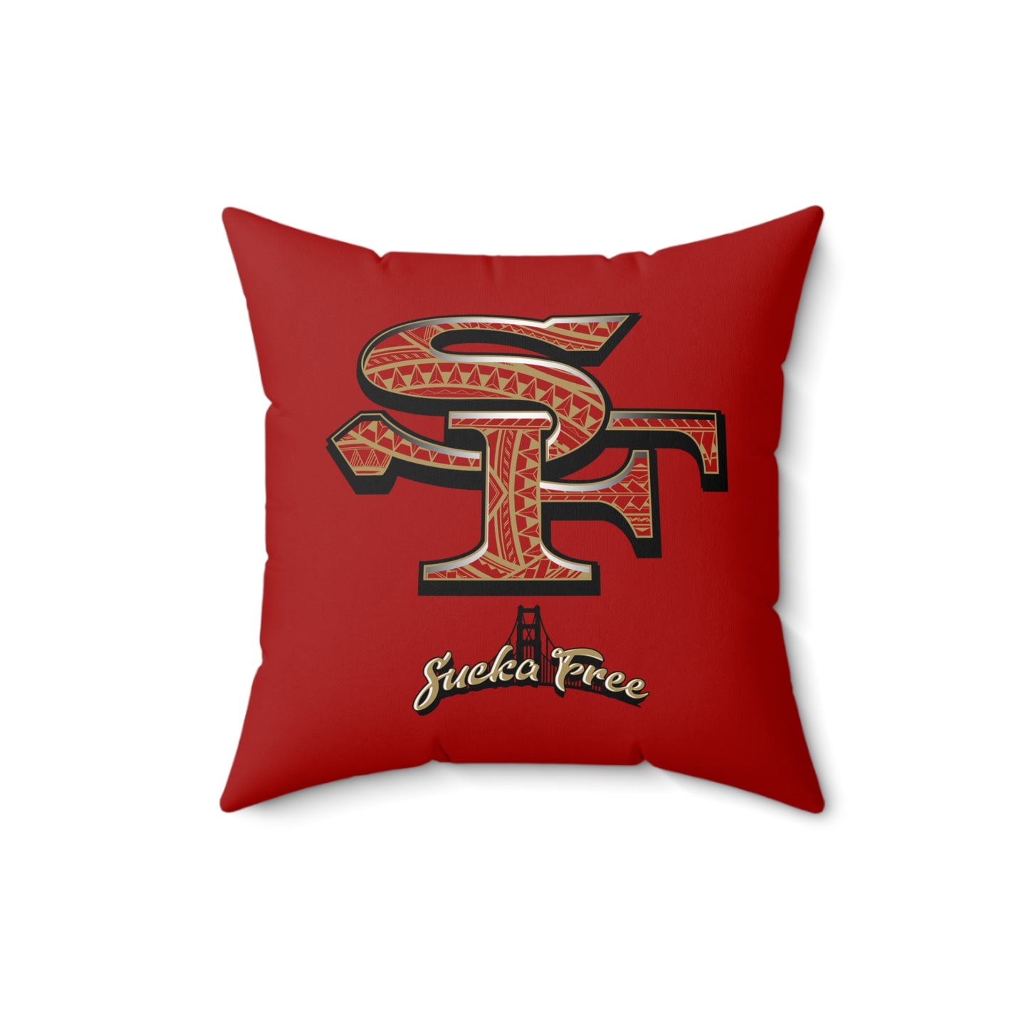 SF NINERS Faux Suede Square Pillow NINERS Tribal Faux Suede Pillow