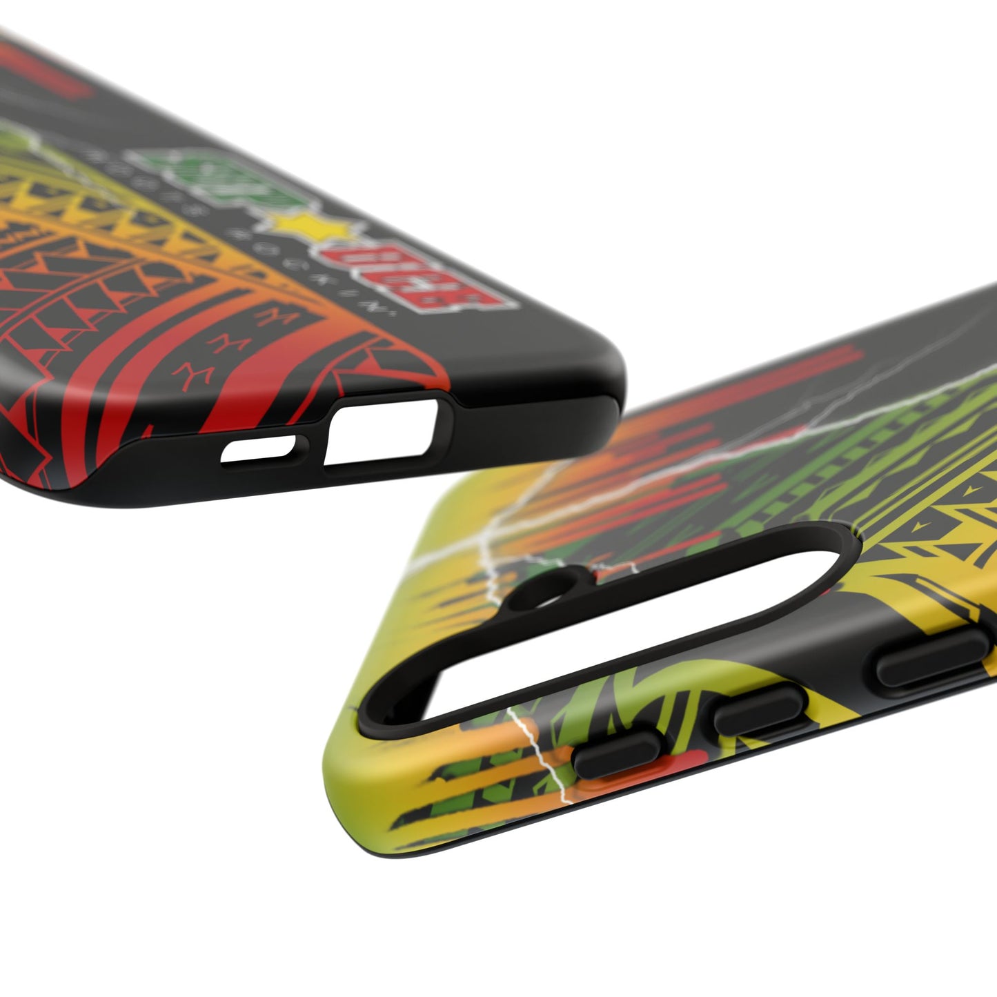 Tribal Turf Tough Cases: Vibrant Rasta-Inspired Phone Case