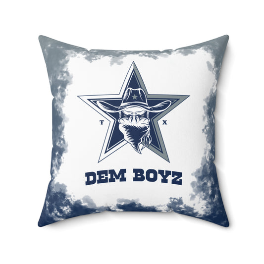 Dem Boyz Tribal Faux Suede Square Pillow Cowboys Faux Suede Pillow, Fan Cave Gift for Him