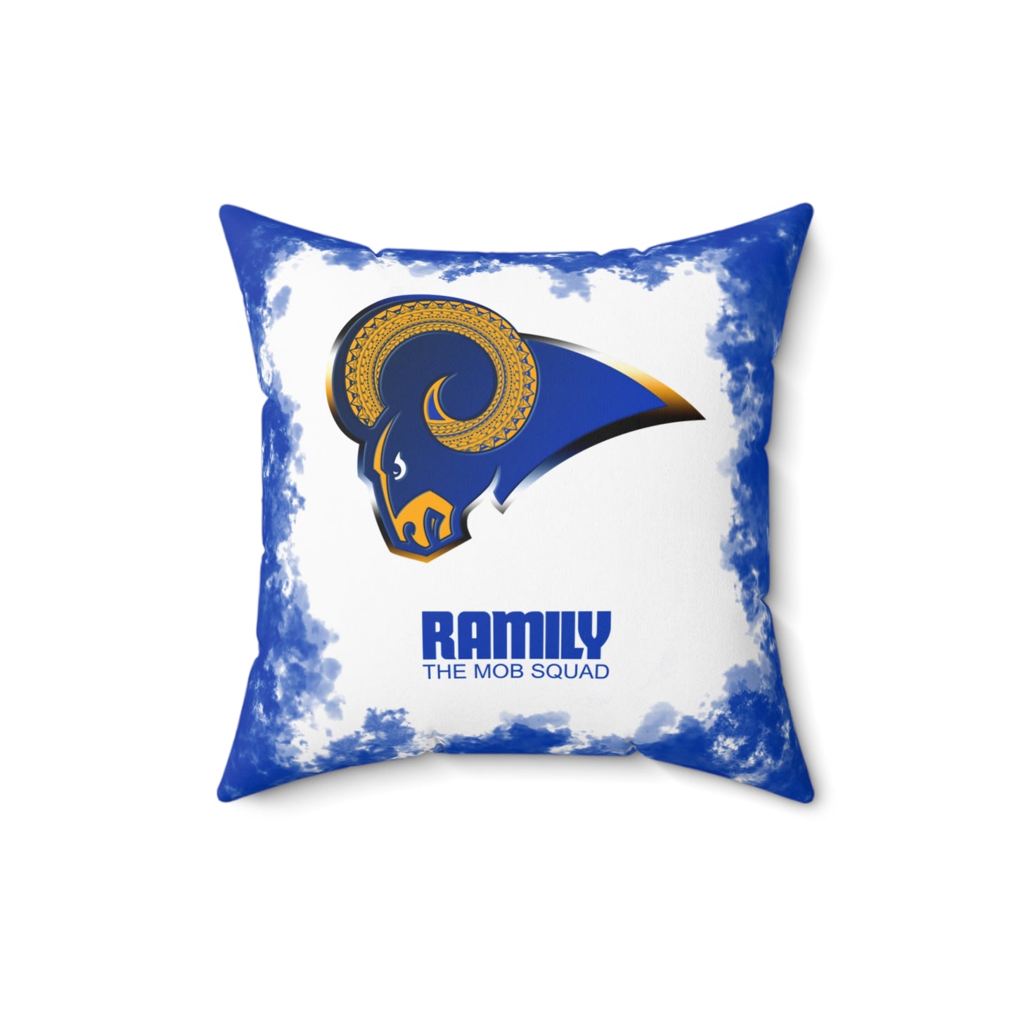 Ramily Tribal Faux Suede Square Pillow Rams Faux Suede Pillow, Fan Cave Gift for Him