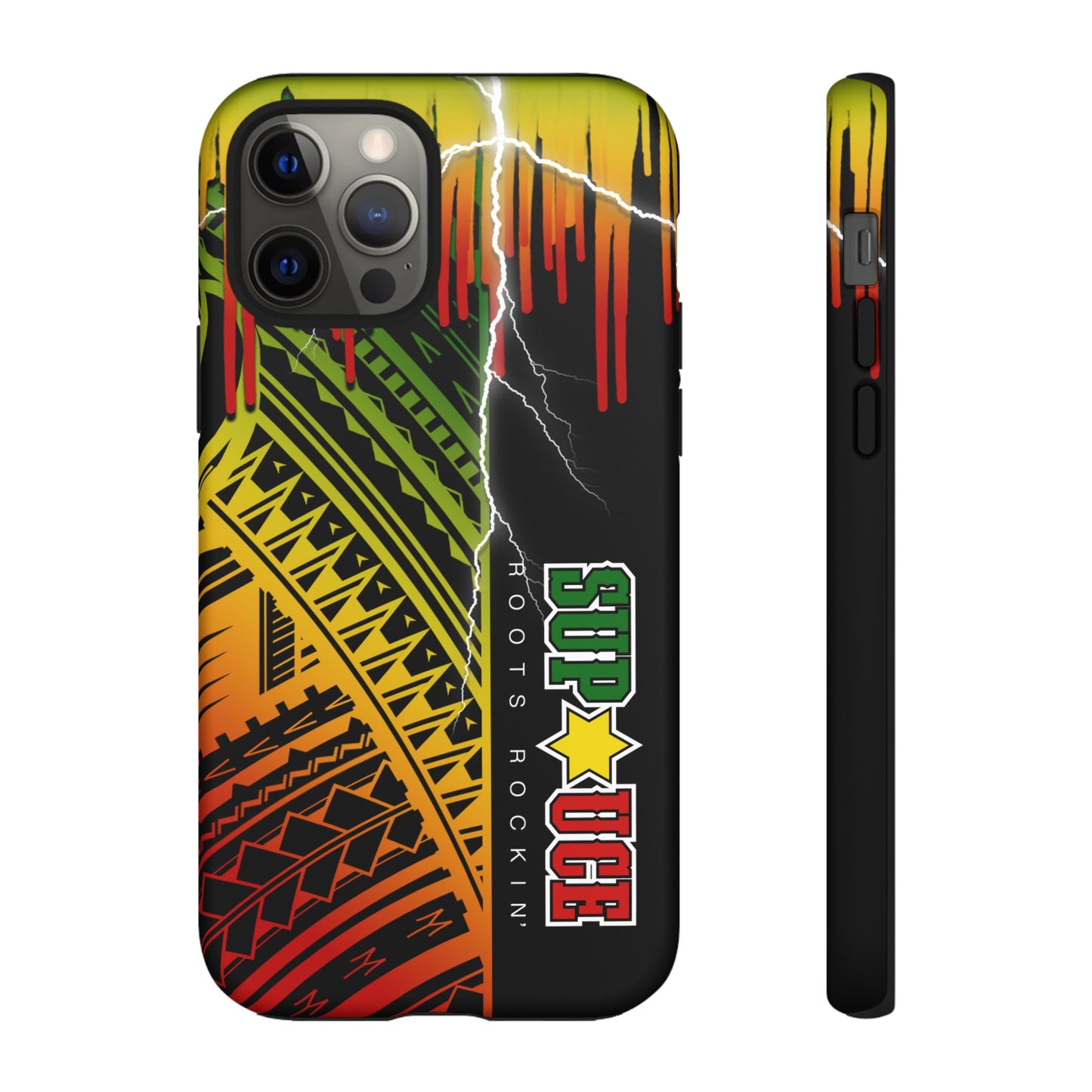 Tribal Turf Tough Cases: Vibrant Rasta-Inspired Phone Case