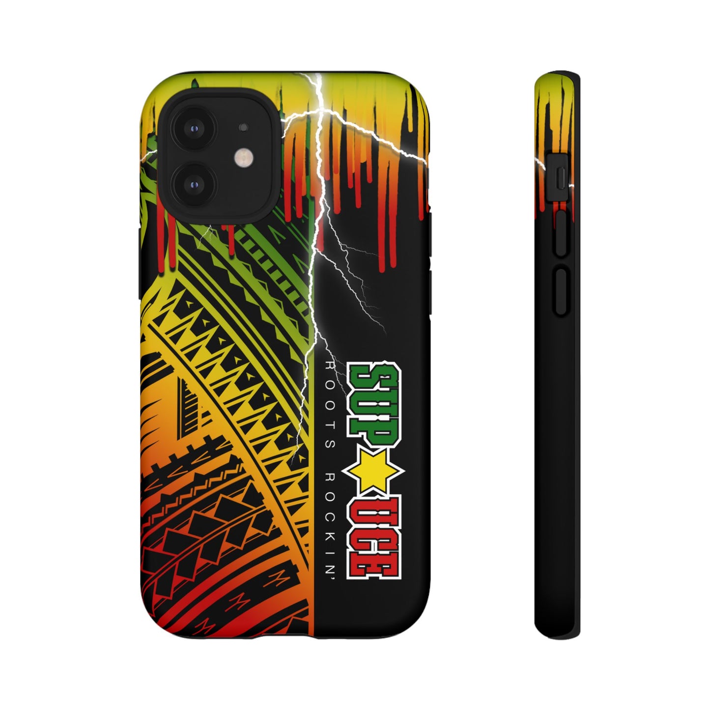 Tribal Turf Tough Cases: Vibrant Rasta-Inspired Phone Case