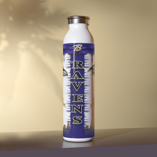 Ravens Slim Water Bottle, Ravens Water Bottle 20oz, Gifts for Him