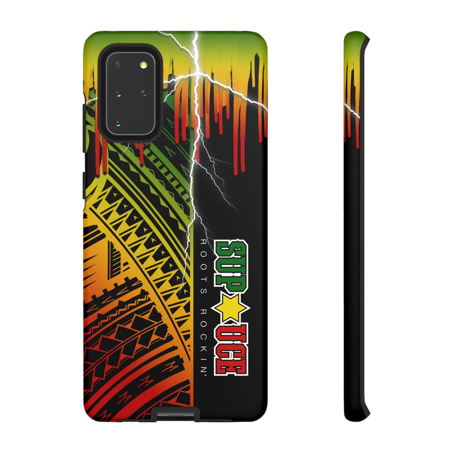 Tribal Turf Tough Cases: Vibrant Rasta-Inspired Phone Case