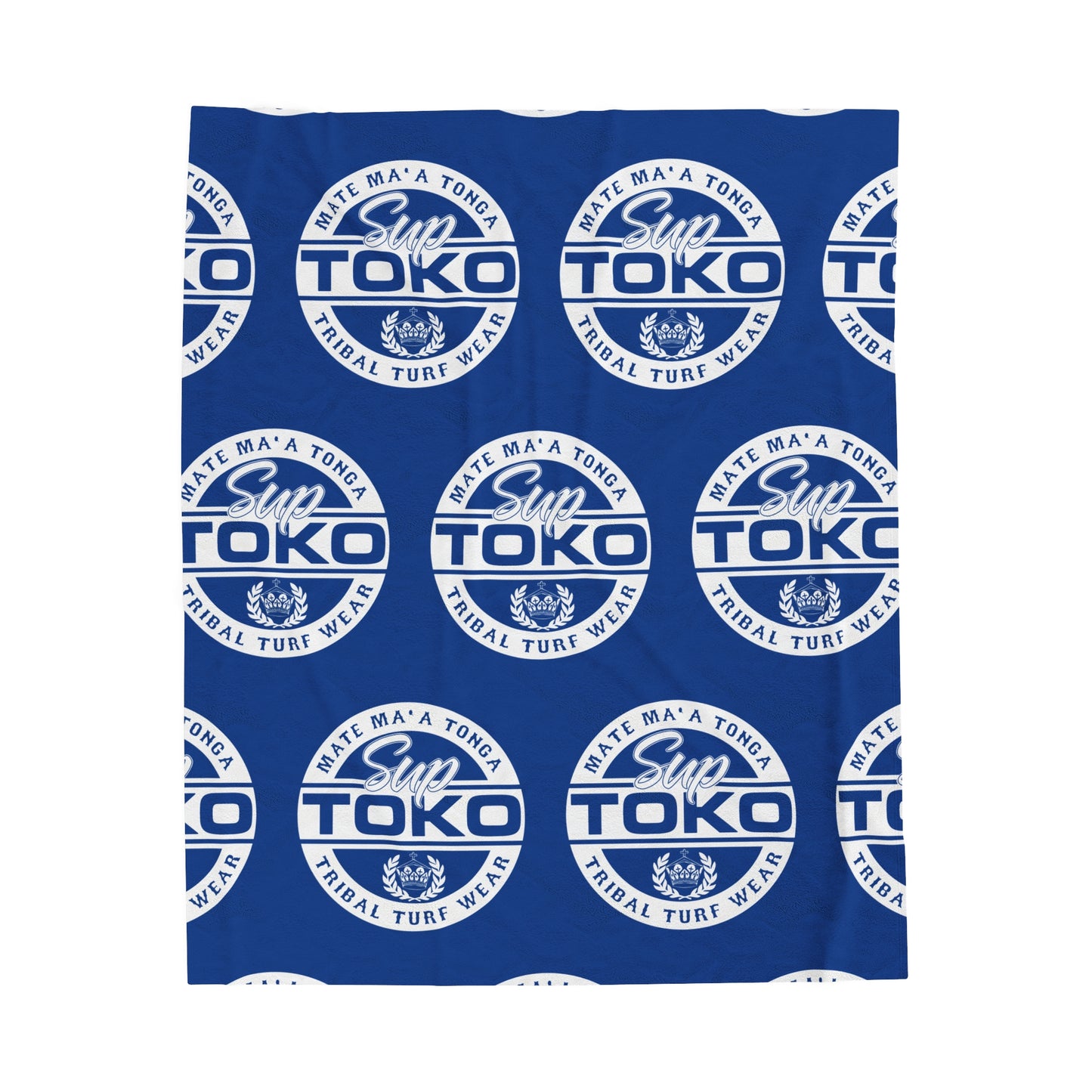 SUP TOKO TTW Velveteen Plush Blanket, Royal Tribal Turf Wear Design
