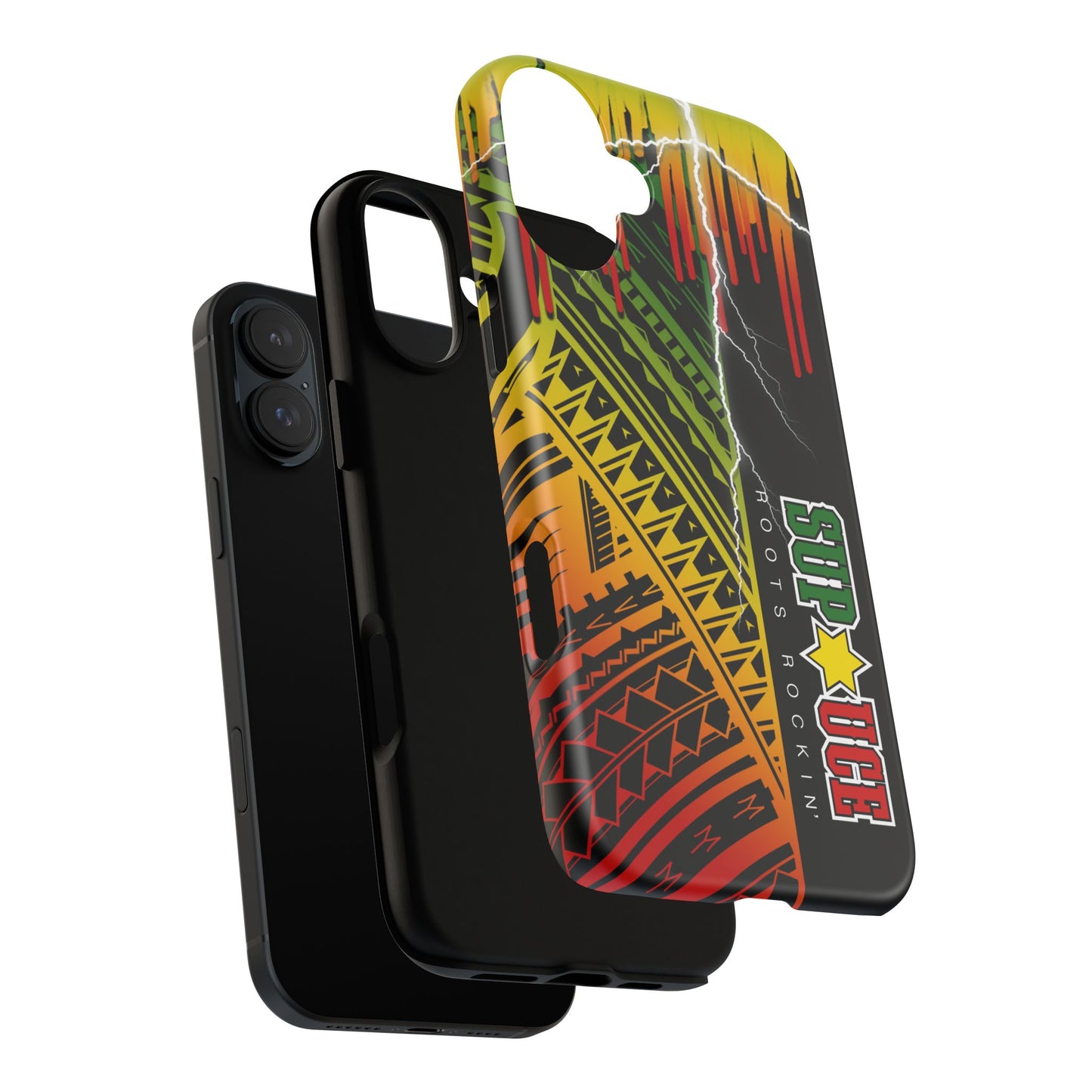 Tribal Turf Tough Cases: Vibrant Rasta-Inspired Phone Case