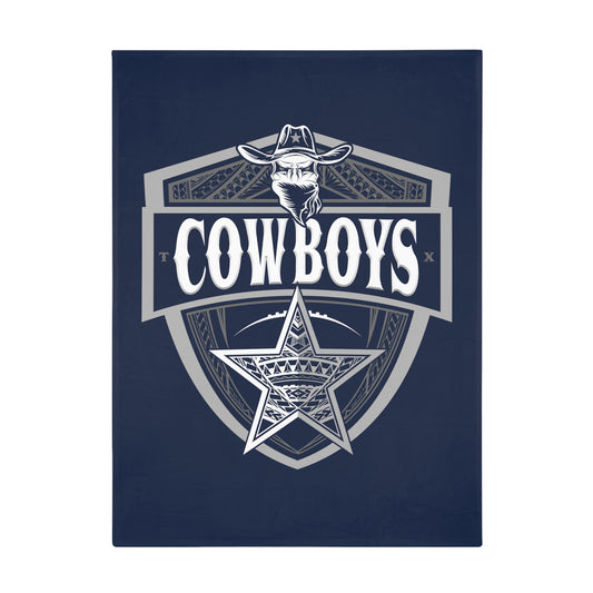 COWBOYS Plush Fleece Blanket, Blue