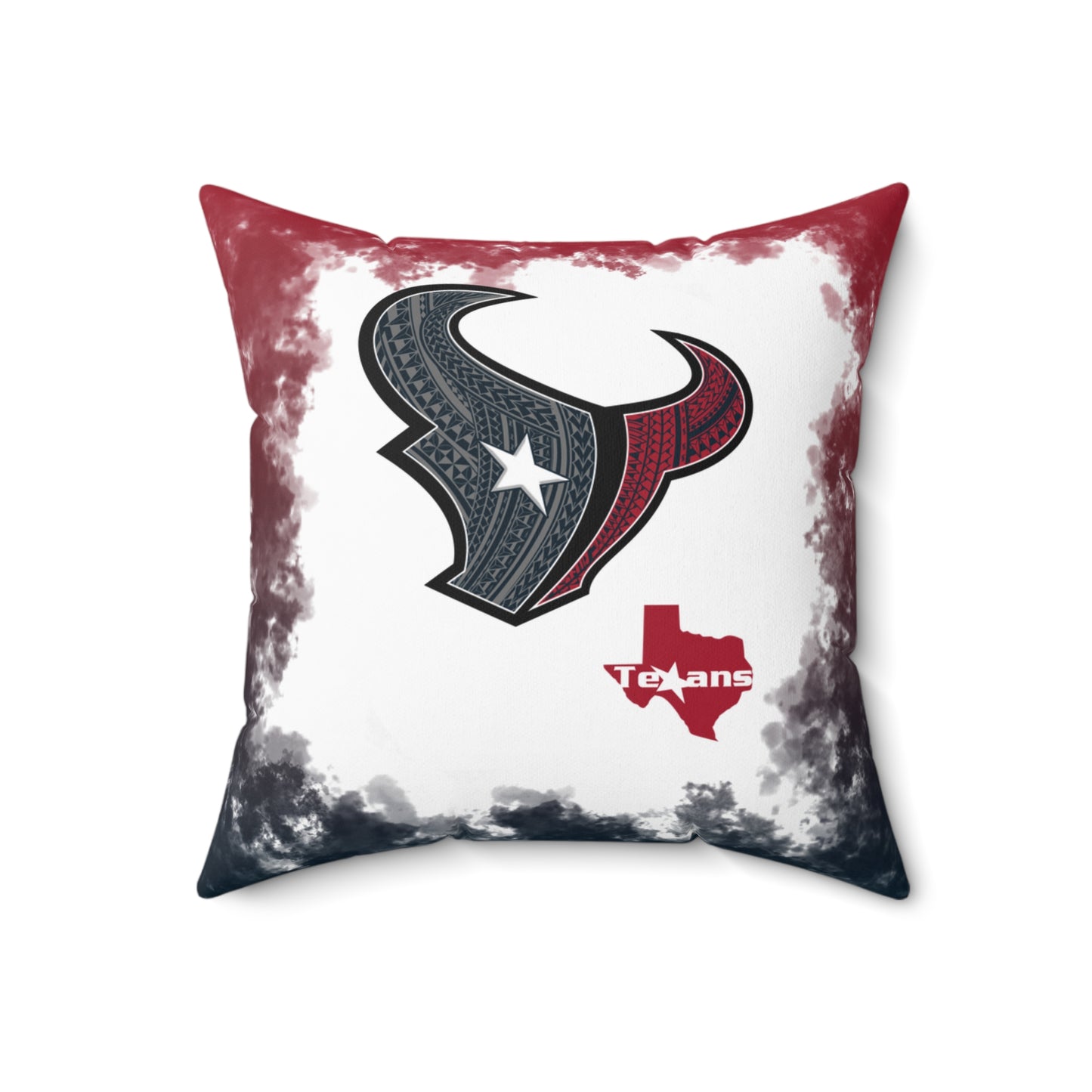 Texans Tribal Faux Suede Square Pillow Texans Faux Suede Pillow, Man Cave Gift for Him