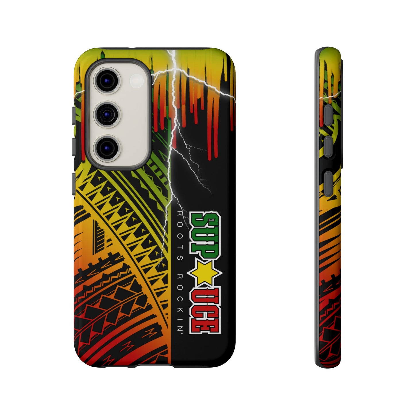 Tribal Turf Tough Cases: Vibrant Rasta-Inspired Phone Case