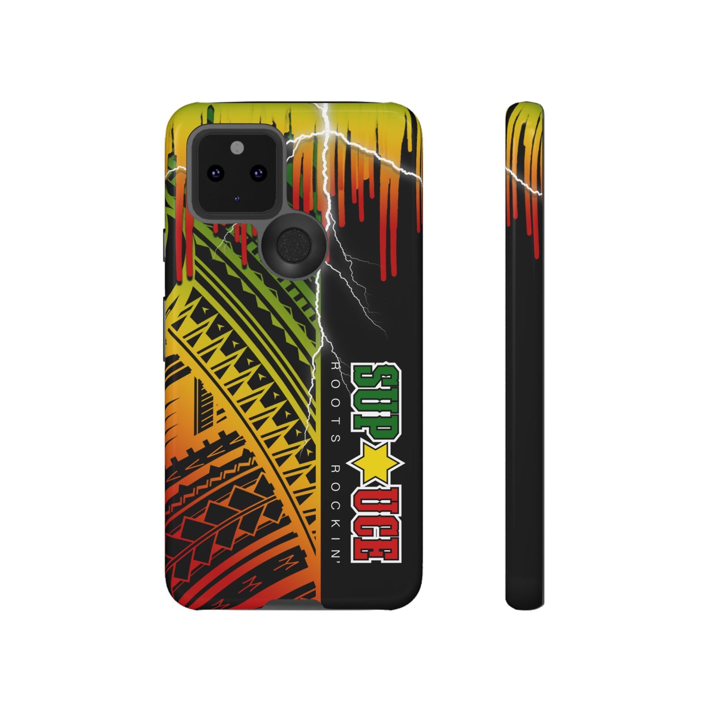 Tribal Turf Tough Cases: Vibrant Rasta-Inspired Phone Case