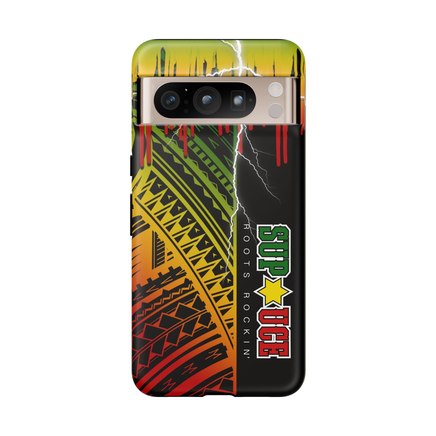 Tribal Turf Tough Cases: Vibrant Rasta-Inspired Phone Case