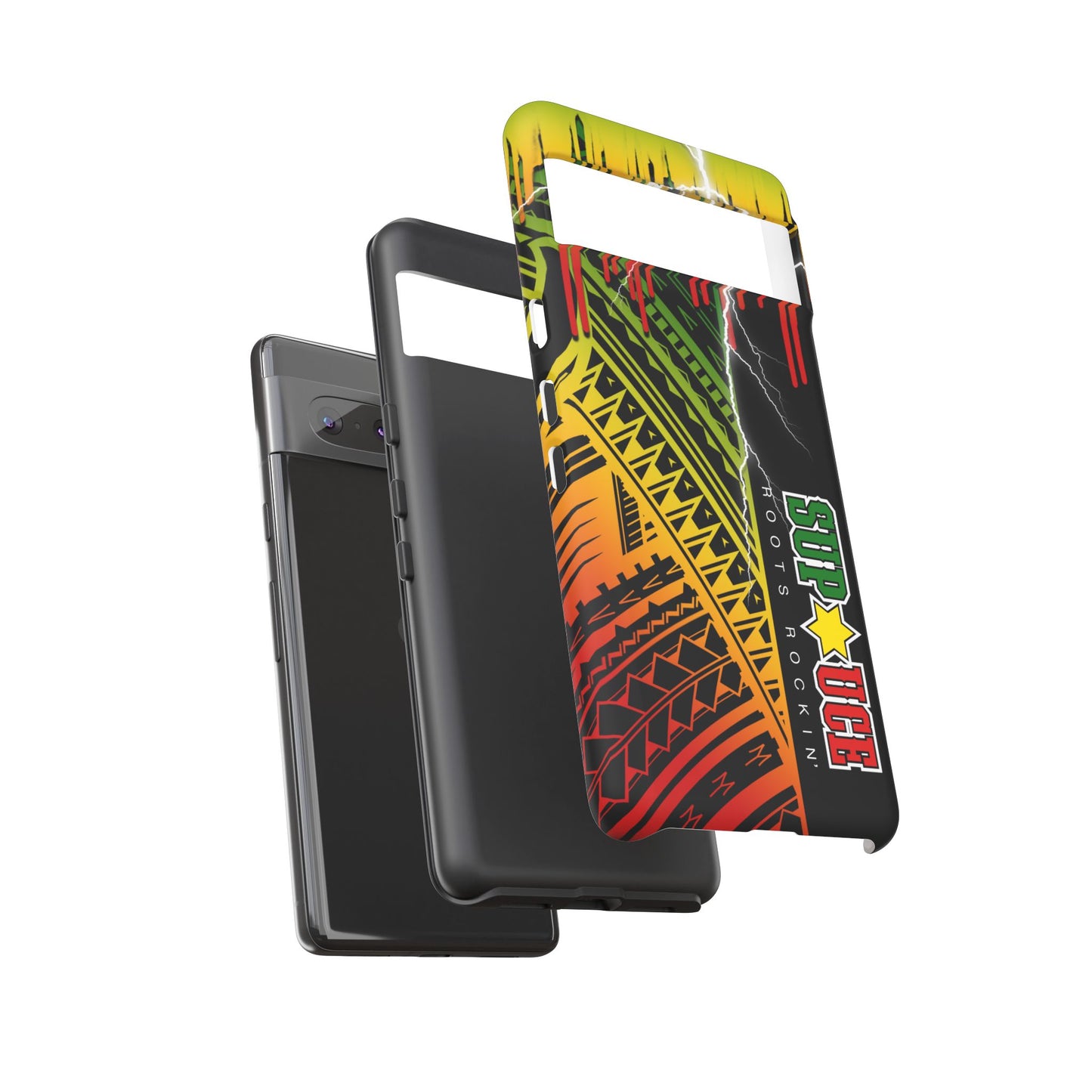 Tribal Turf Tough Cases: Vibrant Rasta-Inspired Phone Case