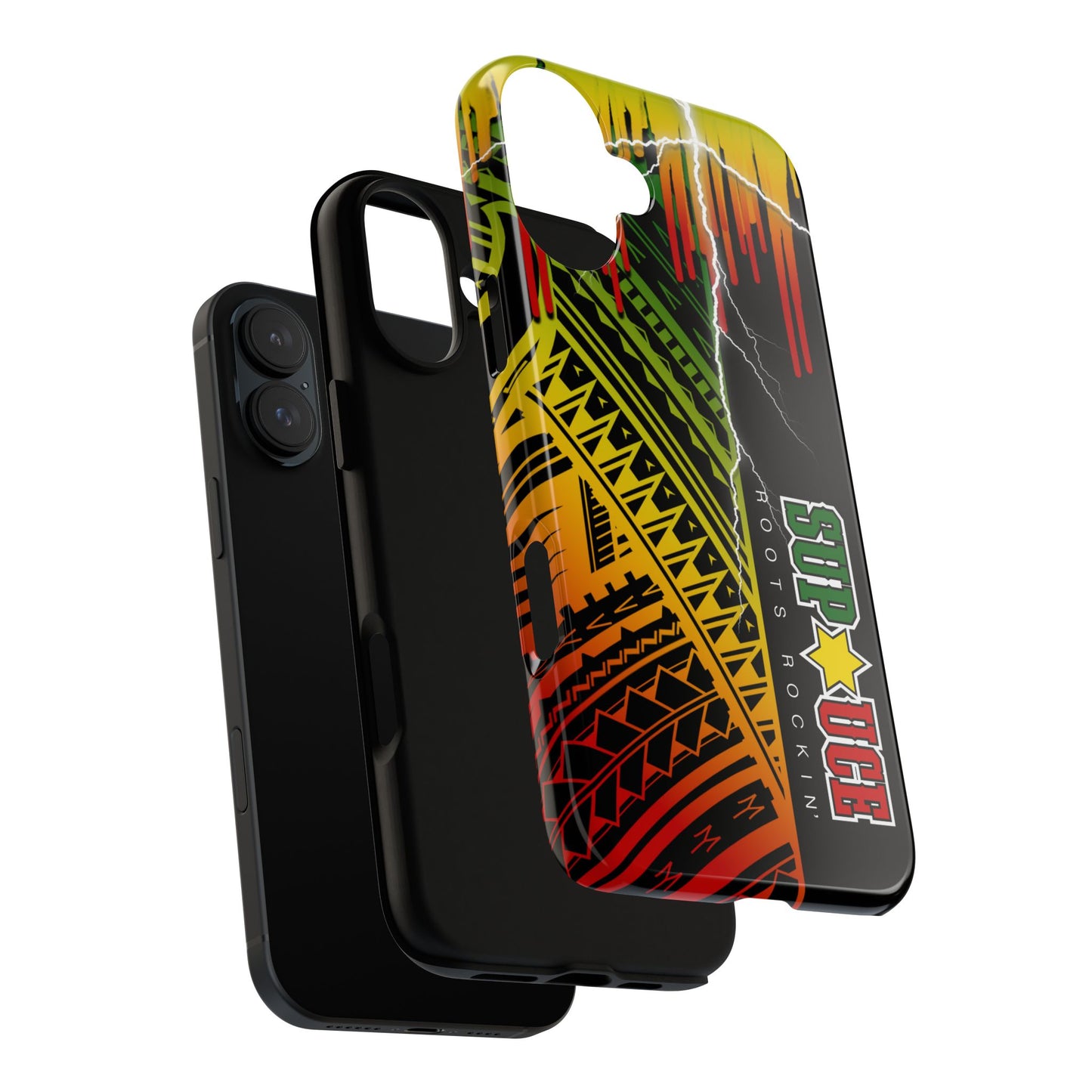 Tribal Turf Tough Cases: Vibrant Rasta-Inspired Phone Case