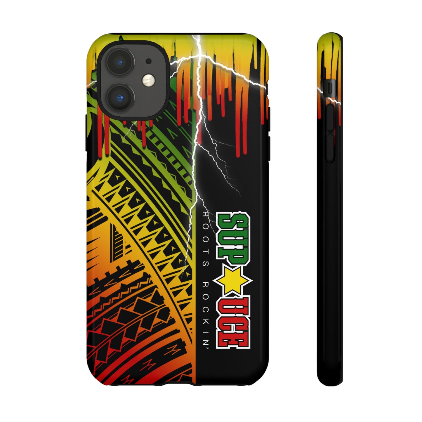 Tribal Turf Tough Cases: Vibrant Rasta-Inspired Phone Case