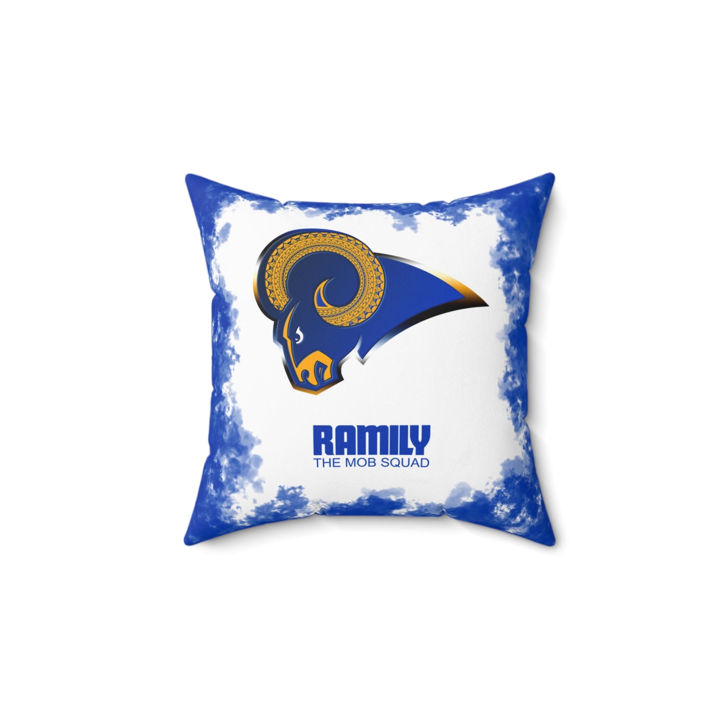 Ramily Tribal Faux Suede Square Pillow Rams Faux Suede Pillow, Fan Cave Gift for Him