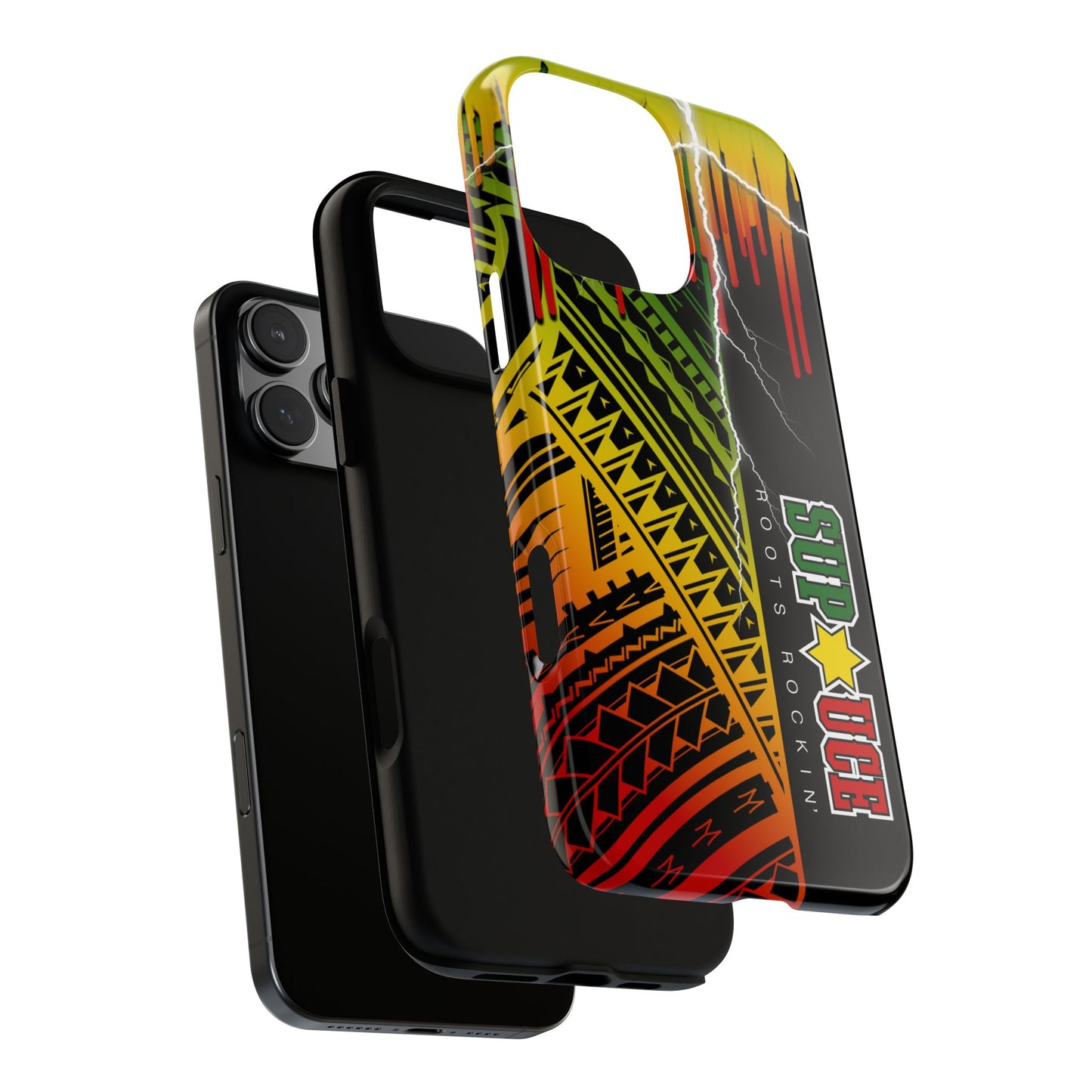 Tribal Turf Tough Cases: Vibrant Rasta-Inspired Phone Case