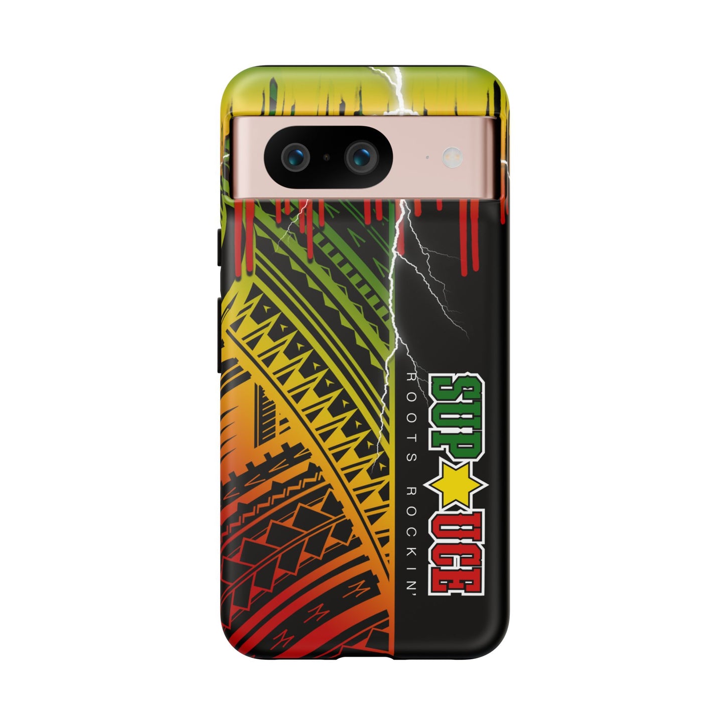 Tribal Turf Tough Cases: Vibrant Rasta-Inspired Phone Case