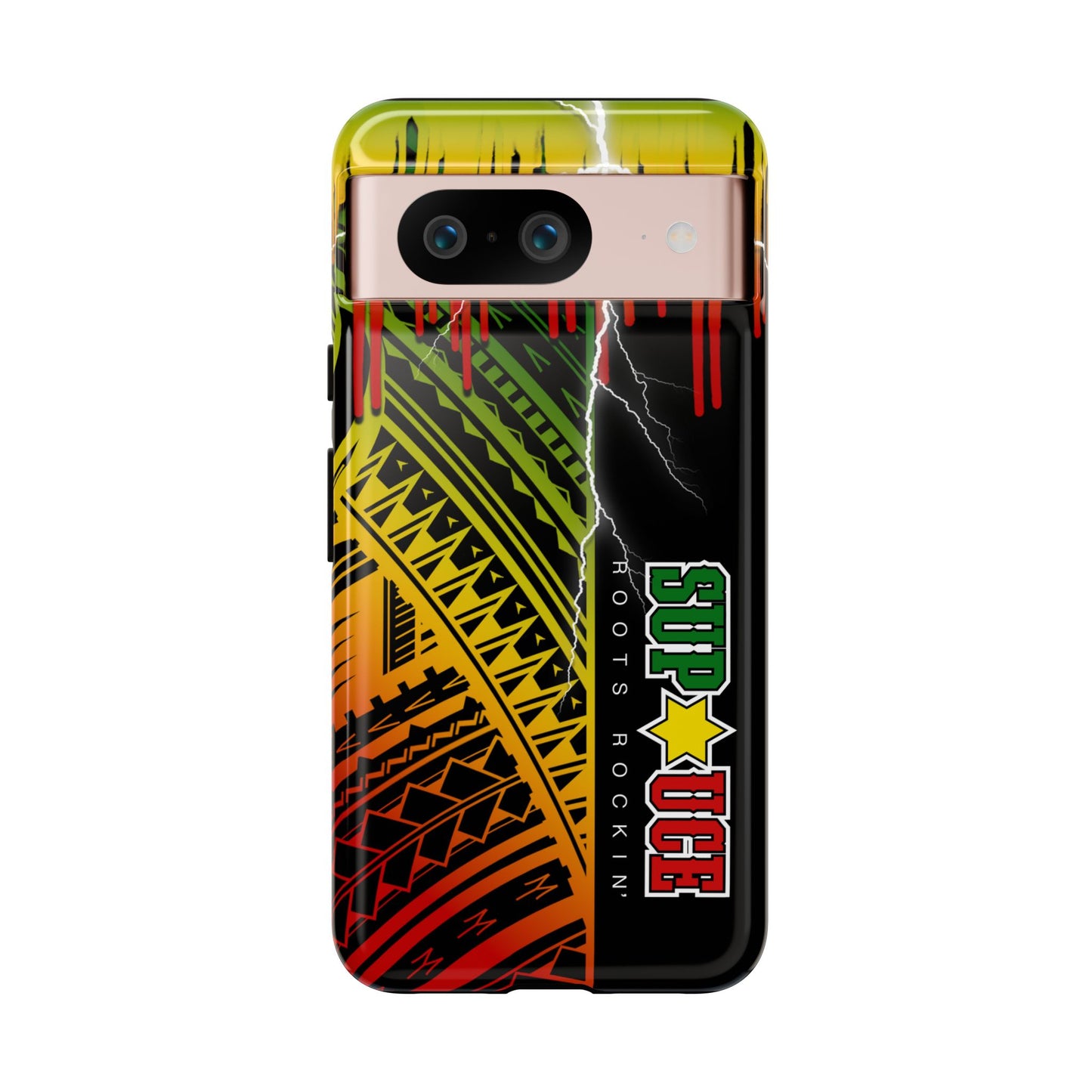 Tribal Turf Tough Cases: Vibrant Rasta-Inspired Phone Case