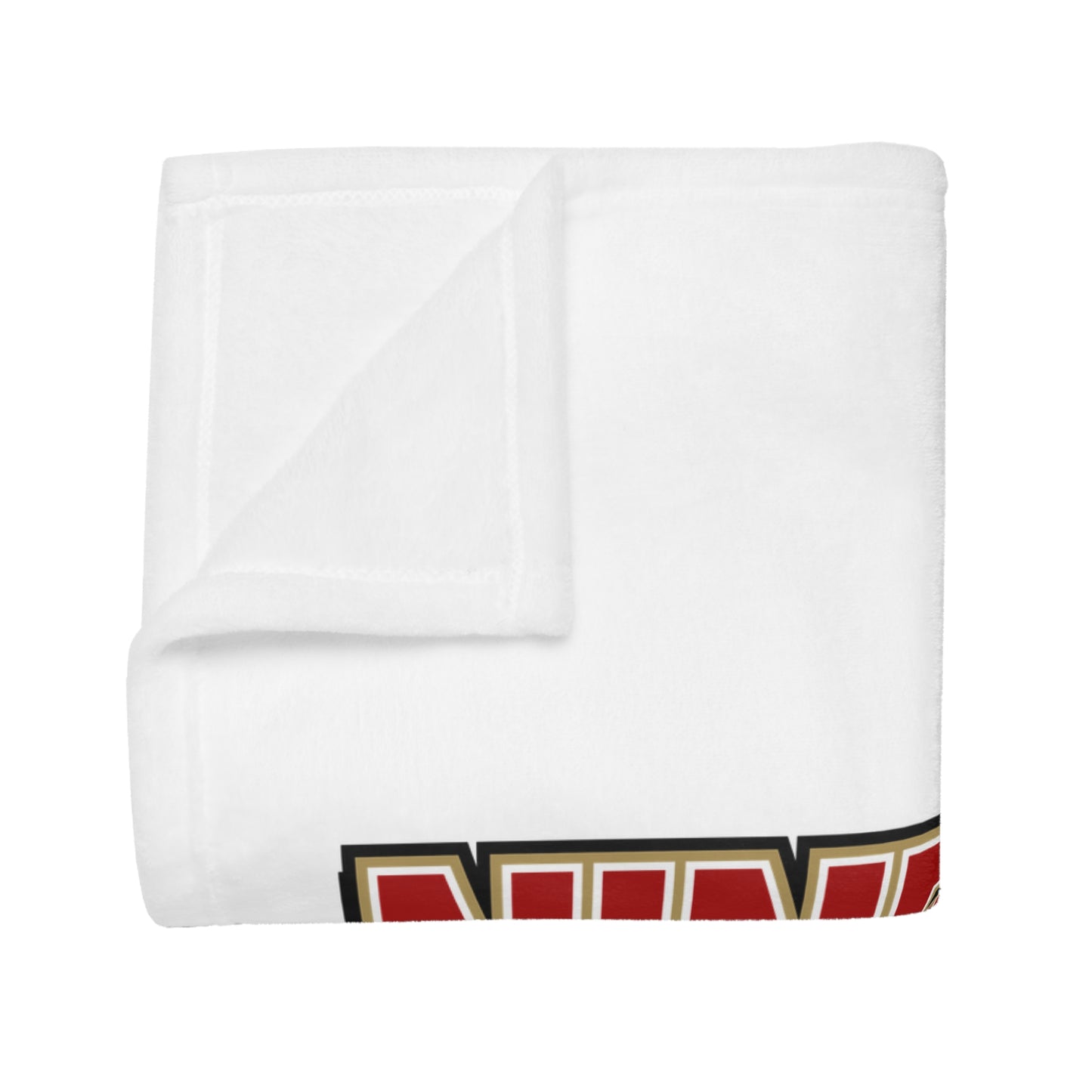 NINERGANG Plush Fleece Blanket, White NinerGang 49 In Tribal