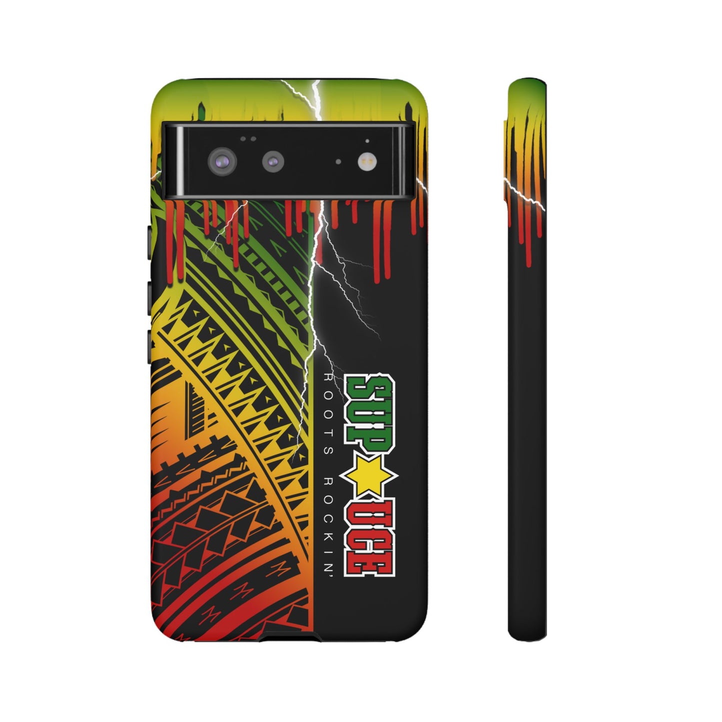 Tribal Turf Tough Cases: Vibrant Rasta-Inspired Phone Case