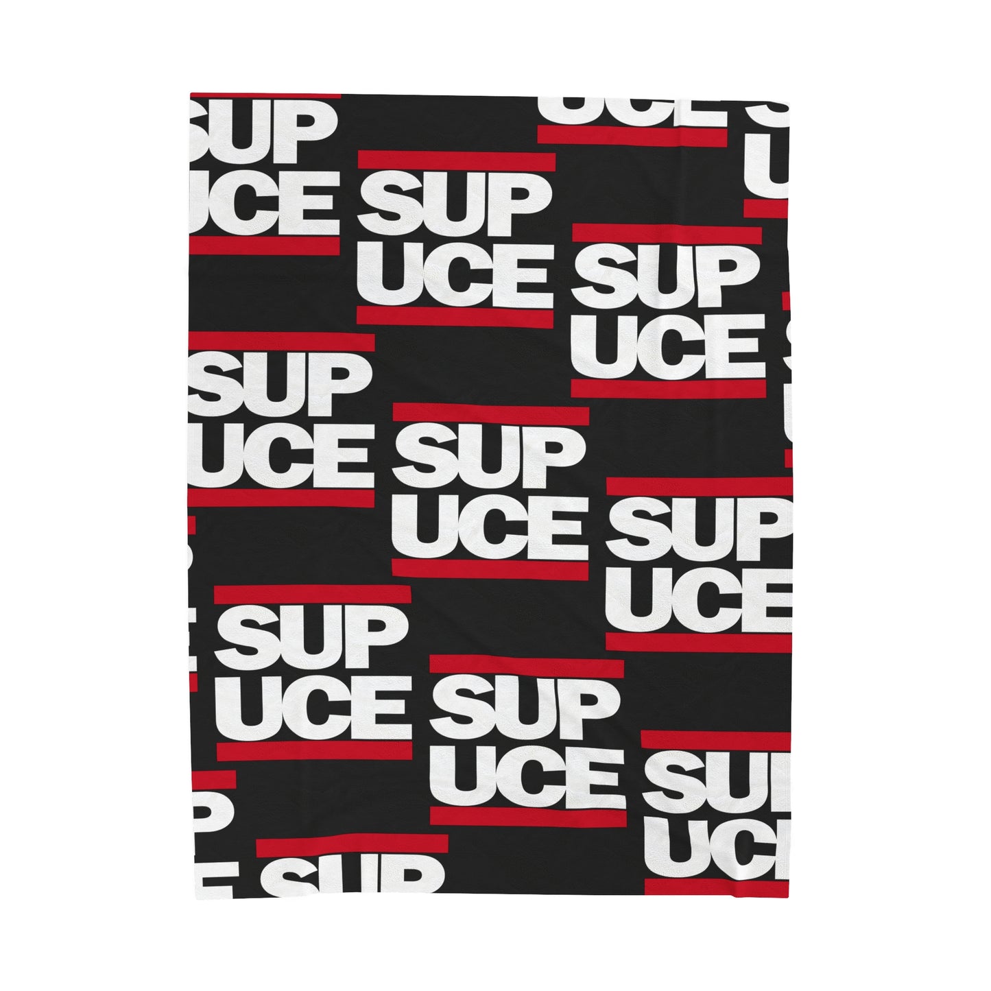 SUP UCE Velveteen Plush Blanket, Black Hip Hop Homage Design