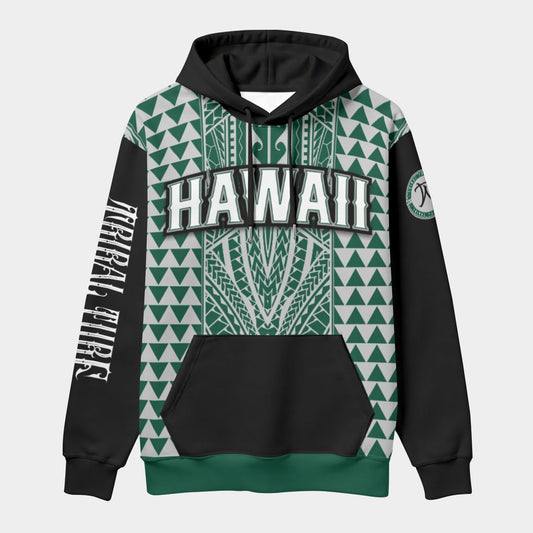 Hawaii Pullover Hoodie AOP Custom Green