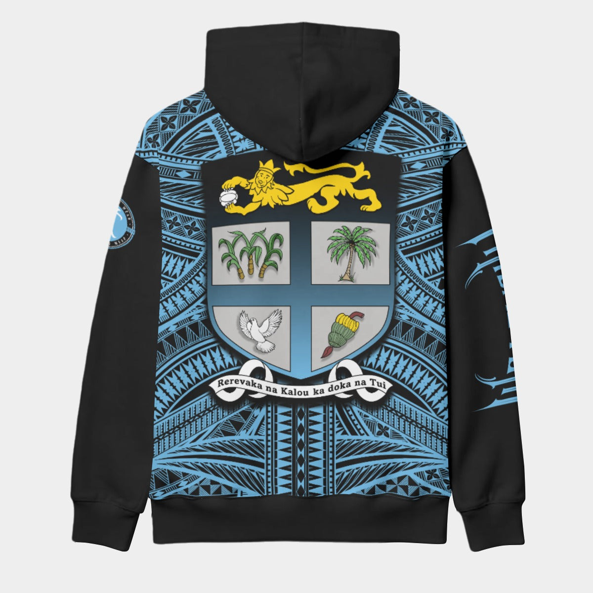 Fiji Pullover Hoodie AOP Custom Black