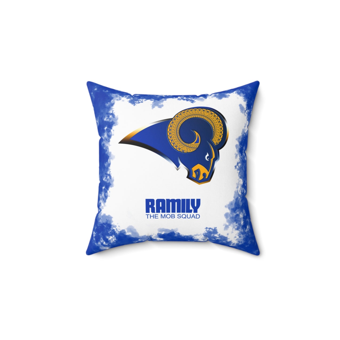 Ramily Tribal Faux Suede Square Pillow Rams Faux Suede Pillow, Fan Cave Gift for Him